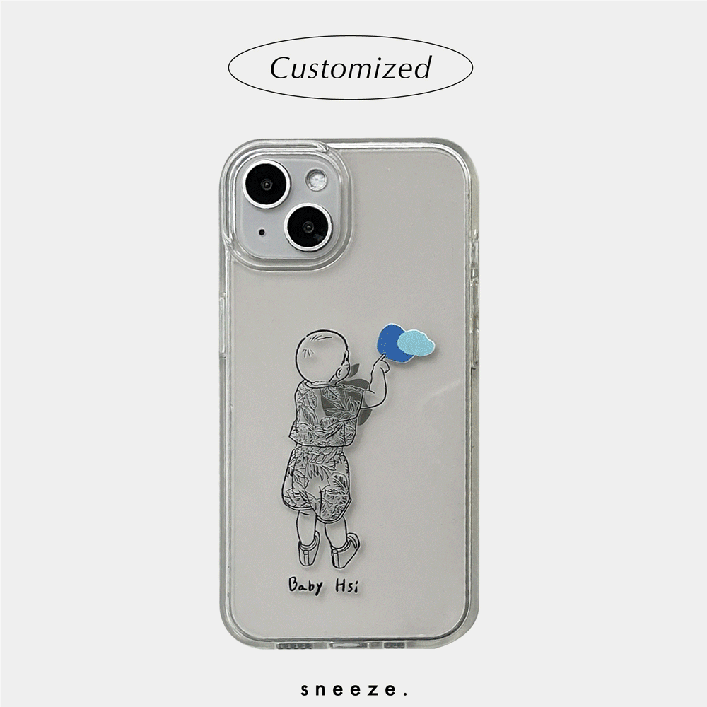 小表情線條人像訂製殼